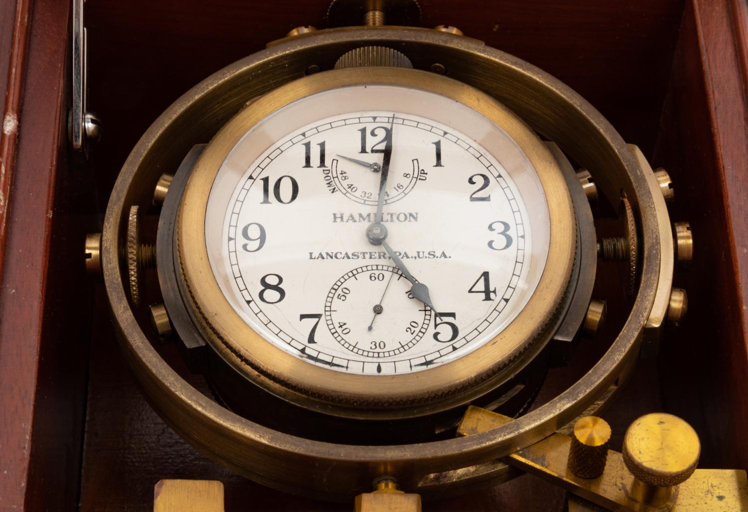 A Pair of American Mahogany Cased Two-Day Ship's Chronometers