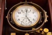 A Pair of American Mahogany Cased Two-Day Ship's Chronometers