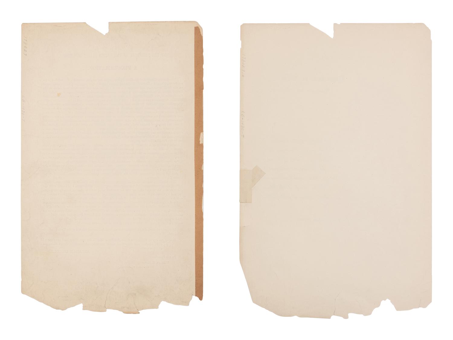 LINCOLN, Abraham (1809-1865). By the President of the United States. A Proclamation . Washington, D.C.: Department of State, 9 May 1863.