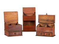 Three Painted Hanging Wall Boxes