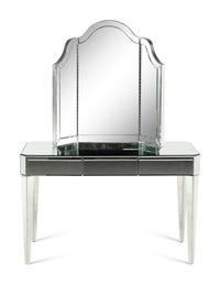 A Nancy Corzine Harlow Mirrored Dressing Table and Mirror