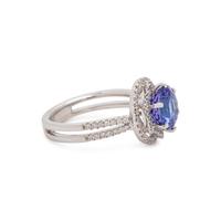 TANZANITE AND DIAMOND RING