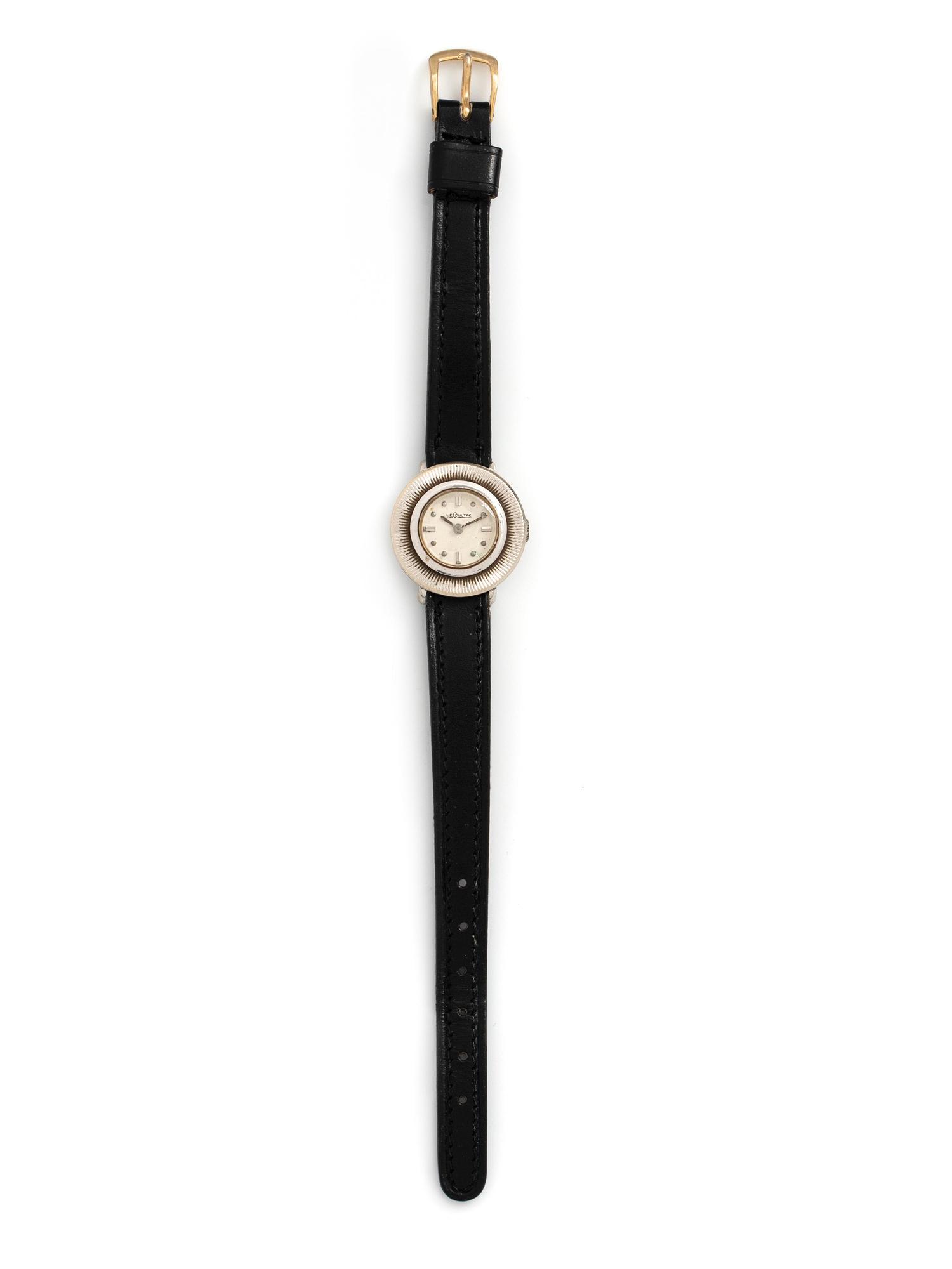 A 14 Karat White Gold Wristwatch, Jaeger-LeCoultre,
