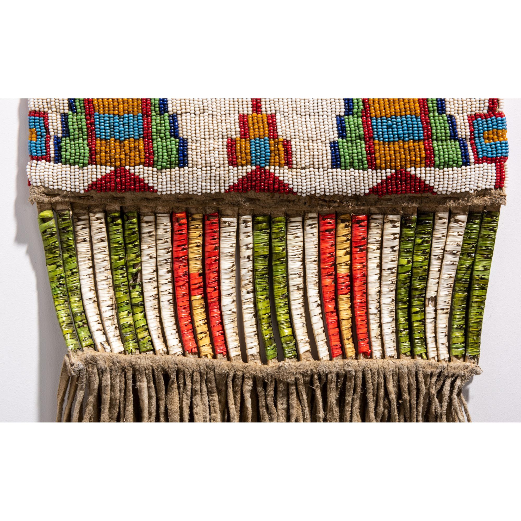 Sioux Beaded Hide Tobacco Bag