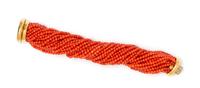 An 18 Karat Yellow Gold and Coral Multistrand Torsade Bracelet, Verdura, 72.50 dwts.