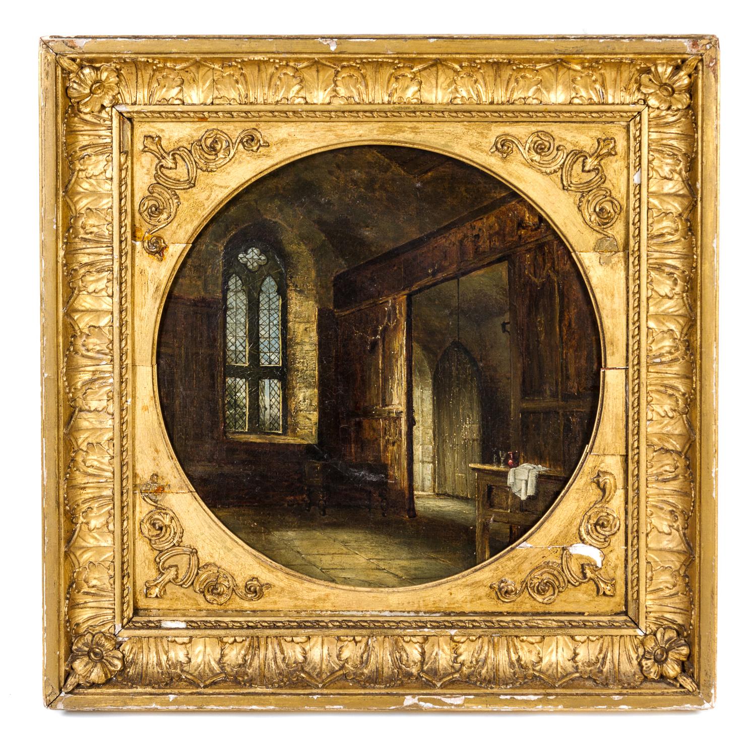 Artist Unknown, (19th Century), Haddon Hall Interiors (a pair of works)