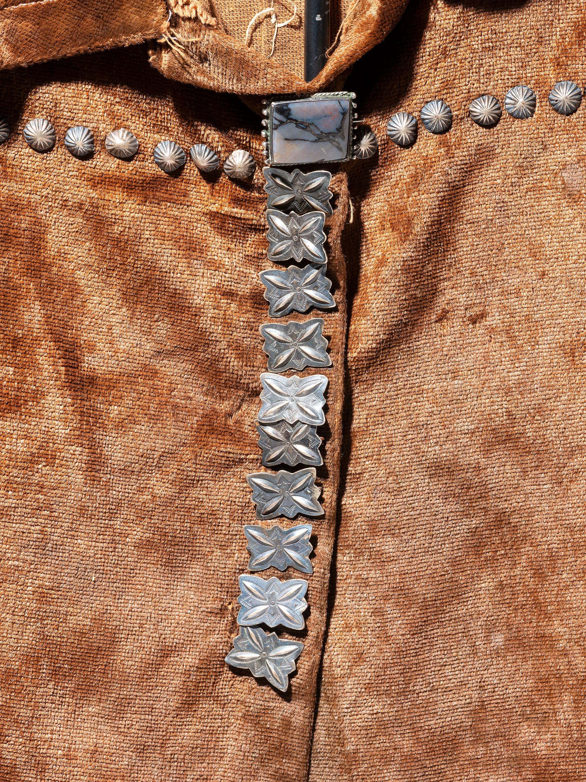 Navajo Child's Velveteen Blouse, with Silver Buttons