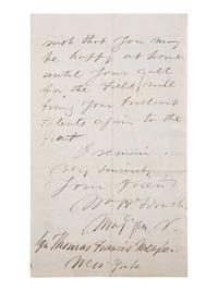 [CIVIL WAR]. ALS to General Thomas Meagher. Headquarters Third Army Corps, 2 September 1863.