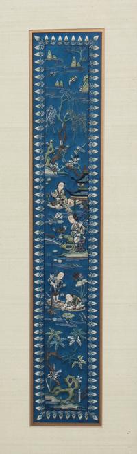 A Group of Chinese Embroidered Panels Height of largest 17 1/2 x width 7 1/2 inches. — 20TH CENTURY