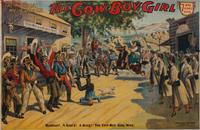 Chromolithograph Musical Advertising Poster, The Cow-Boy Girl