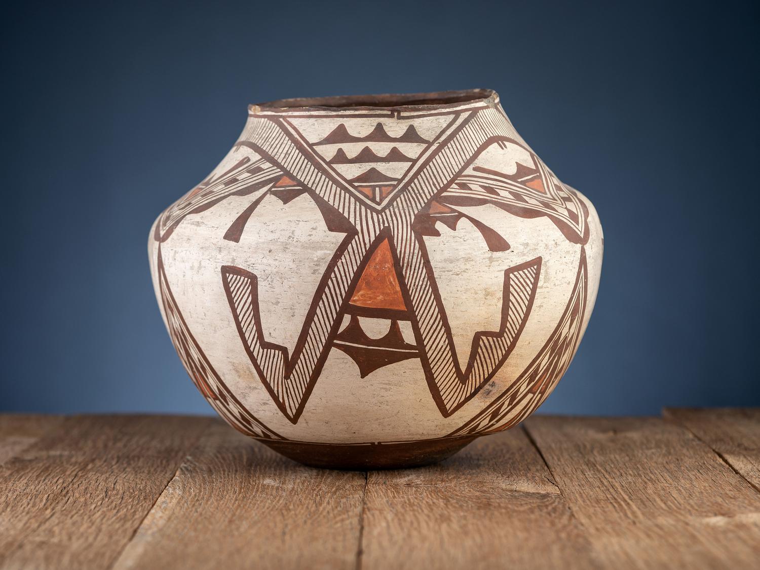 Zuni Polychrome Pottery Olla