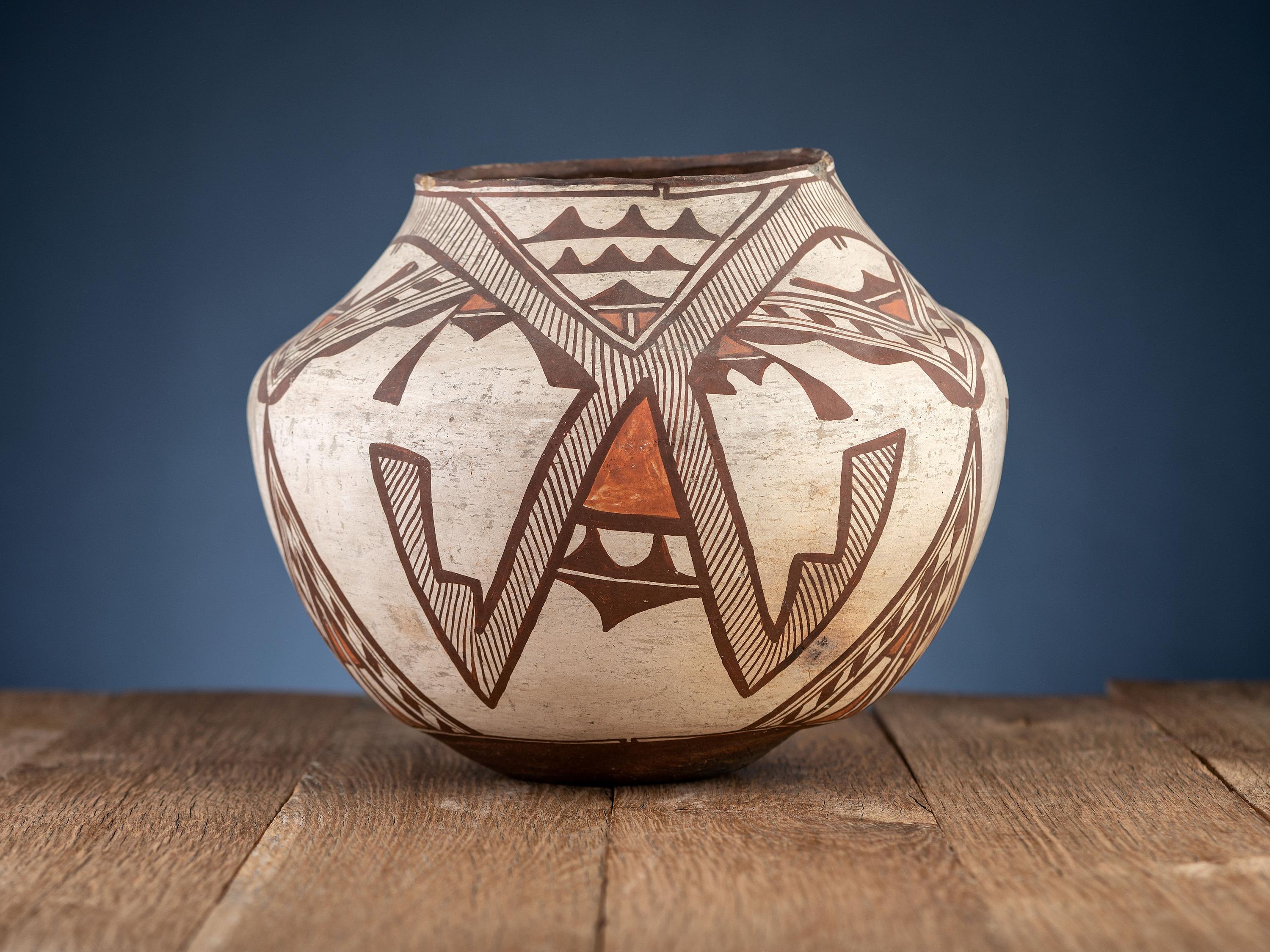 Zuni Polychrome Pottery Olla