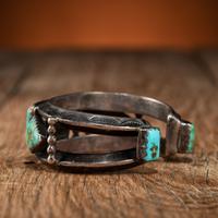 Navajo Silver and Turquoise Cuff Bracelet