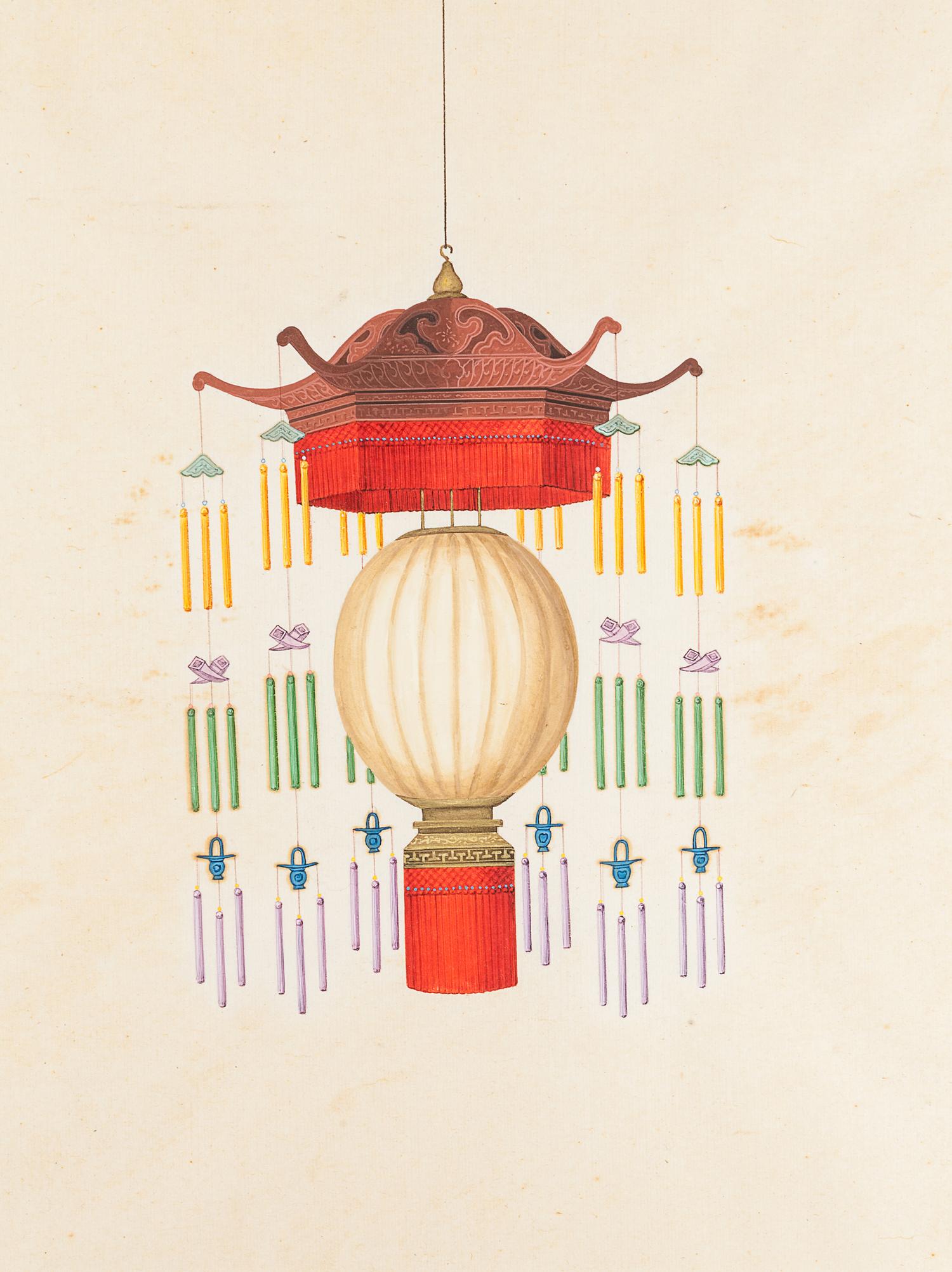 Four Export Drawings of Lanterns