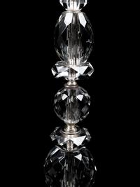 Three Modernist Cut and Molded Glass Lamps