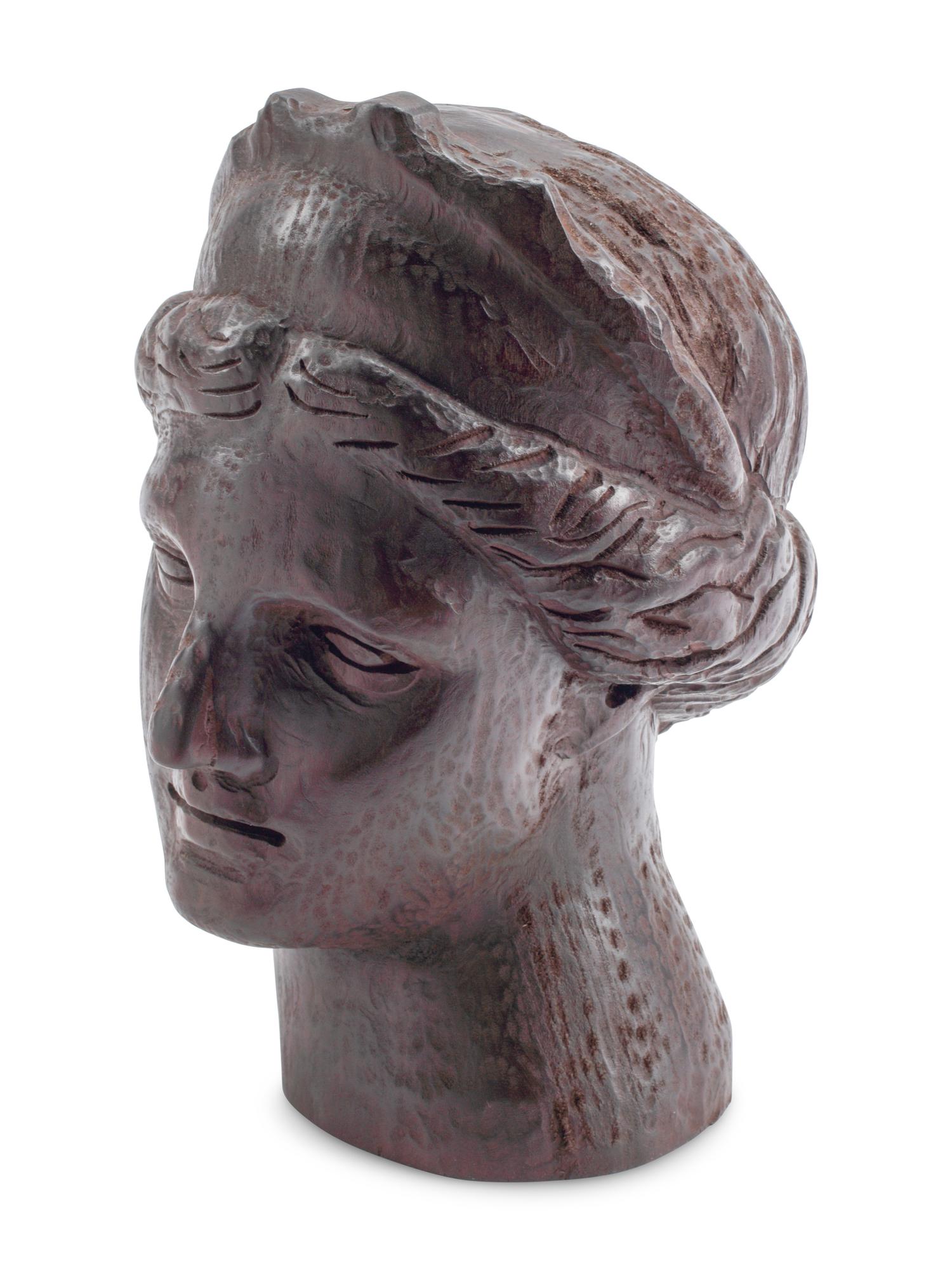 A Neoclassical Style Carved Wood Bust of Aphrodite