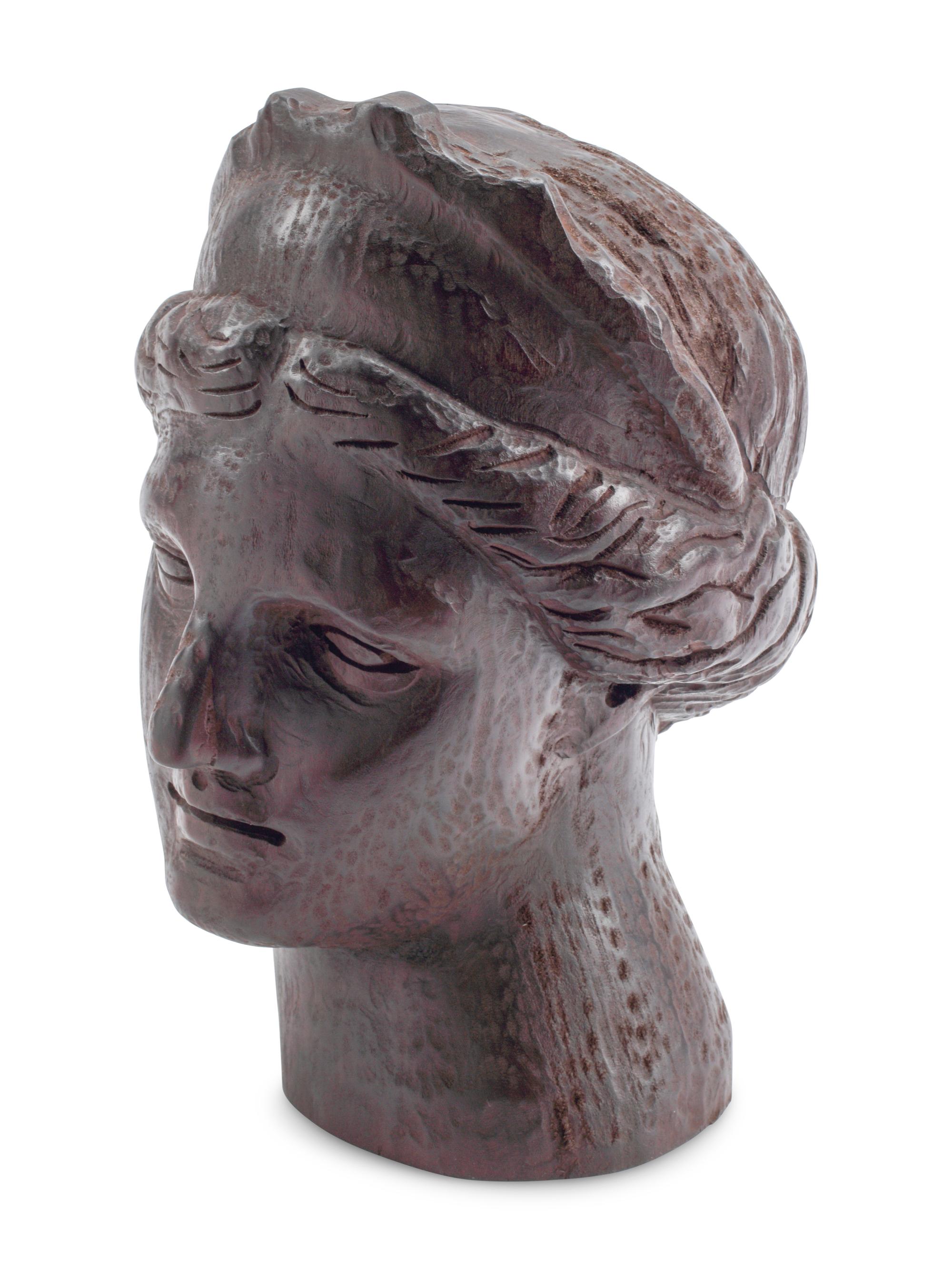 A Neoclassical Style Carved Wood Bust of Aphrodite