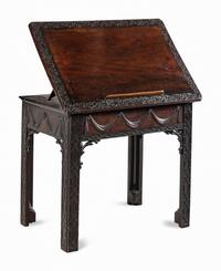 A George III Carved Mahogany Architect's Desk