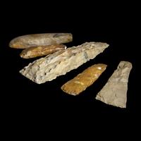 Five Neolithic Flint Thin and Square-Butted Axes
