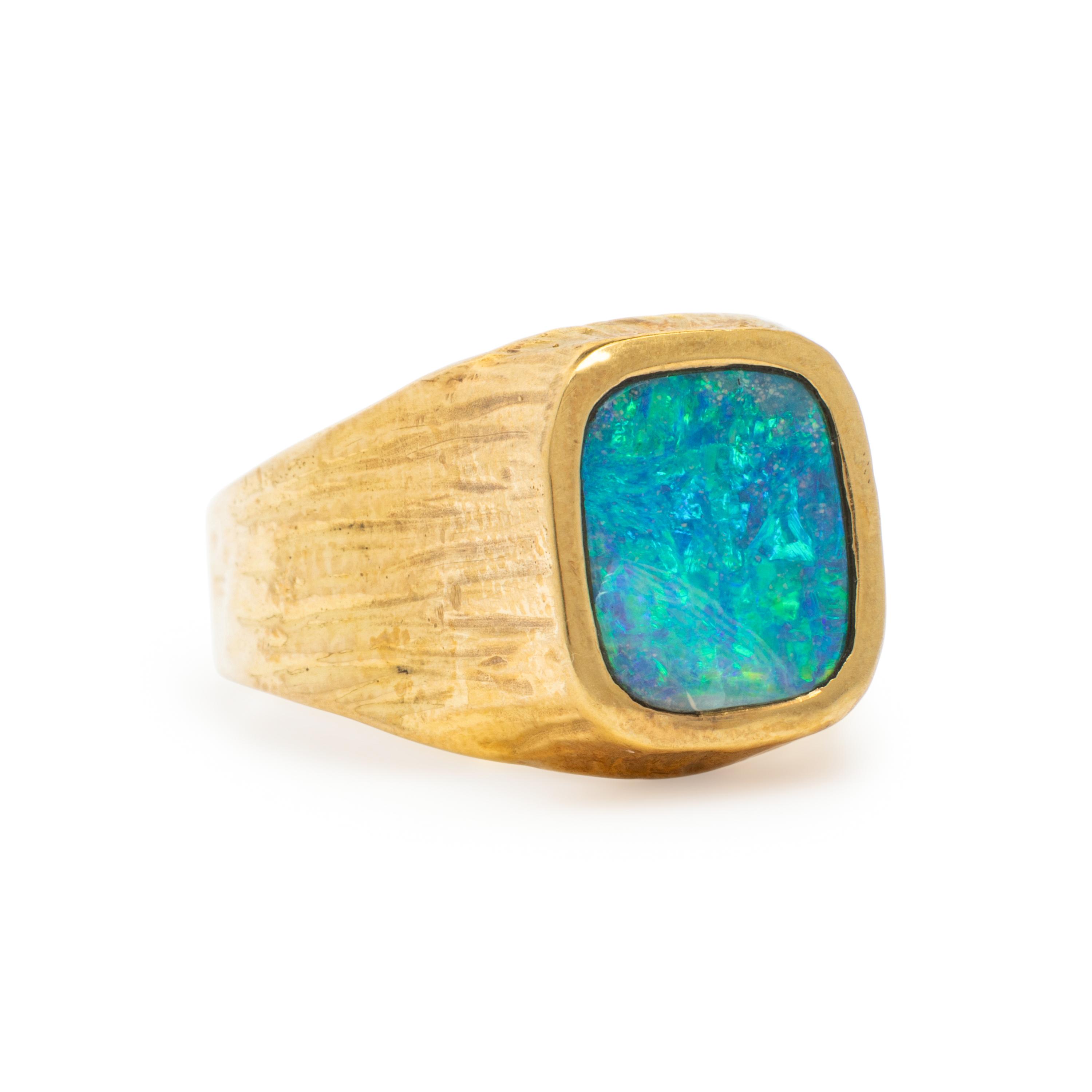 Yellow Gold and Opal Ring