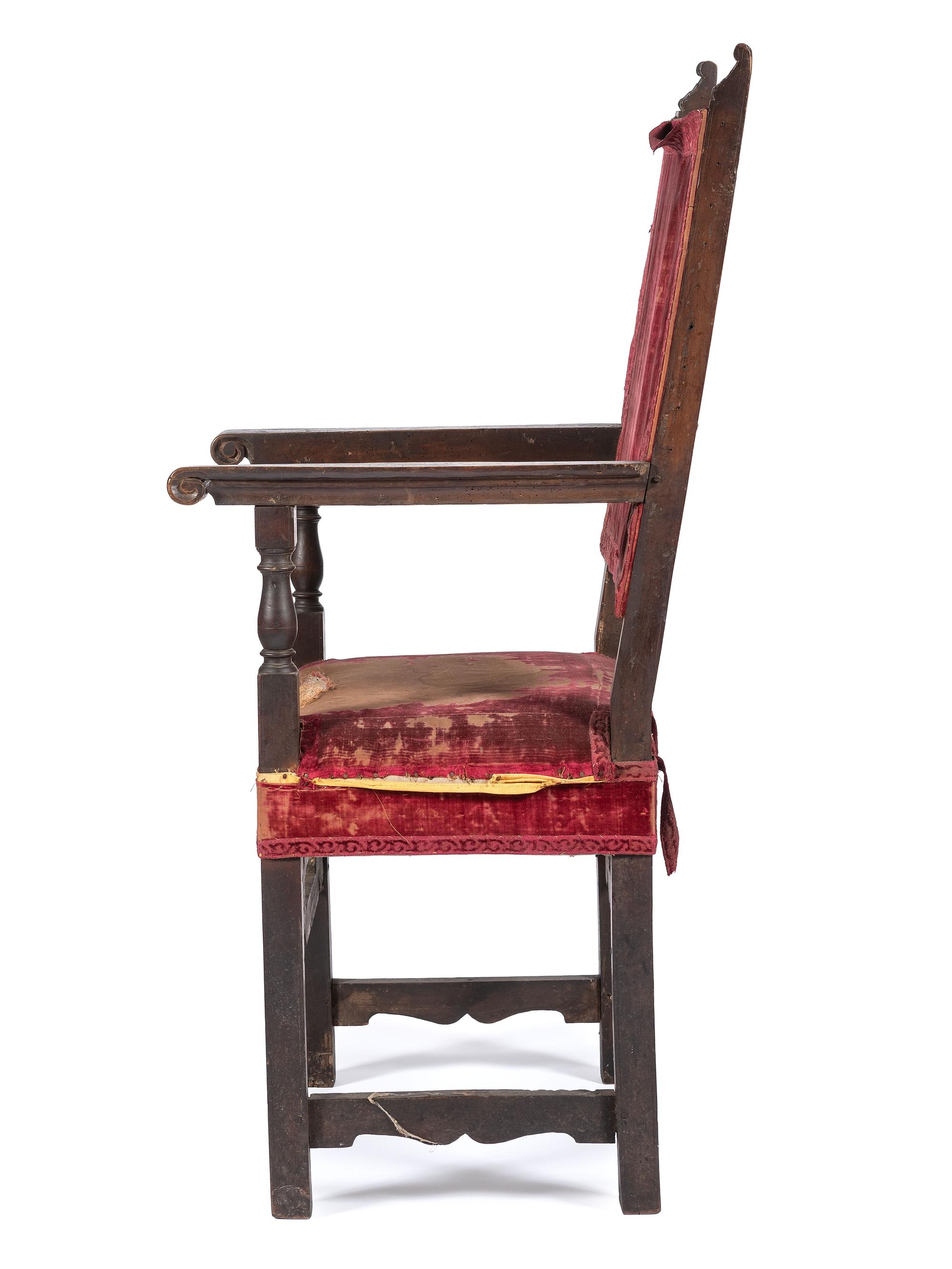 Two Windsor Side Chairs and a Gothic Revival Armchair