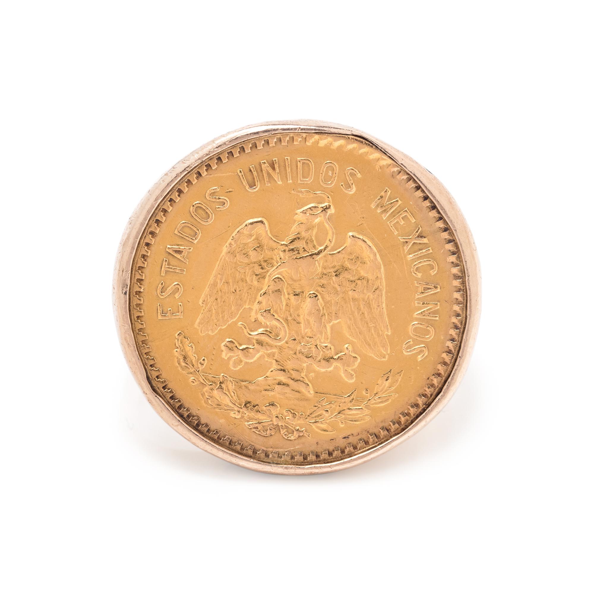 YELLOW GOLD AND COIN RING