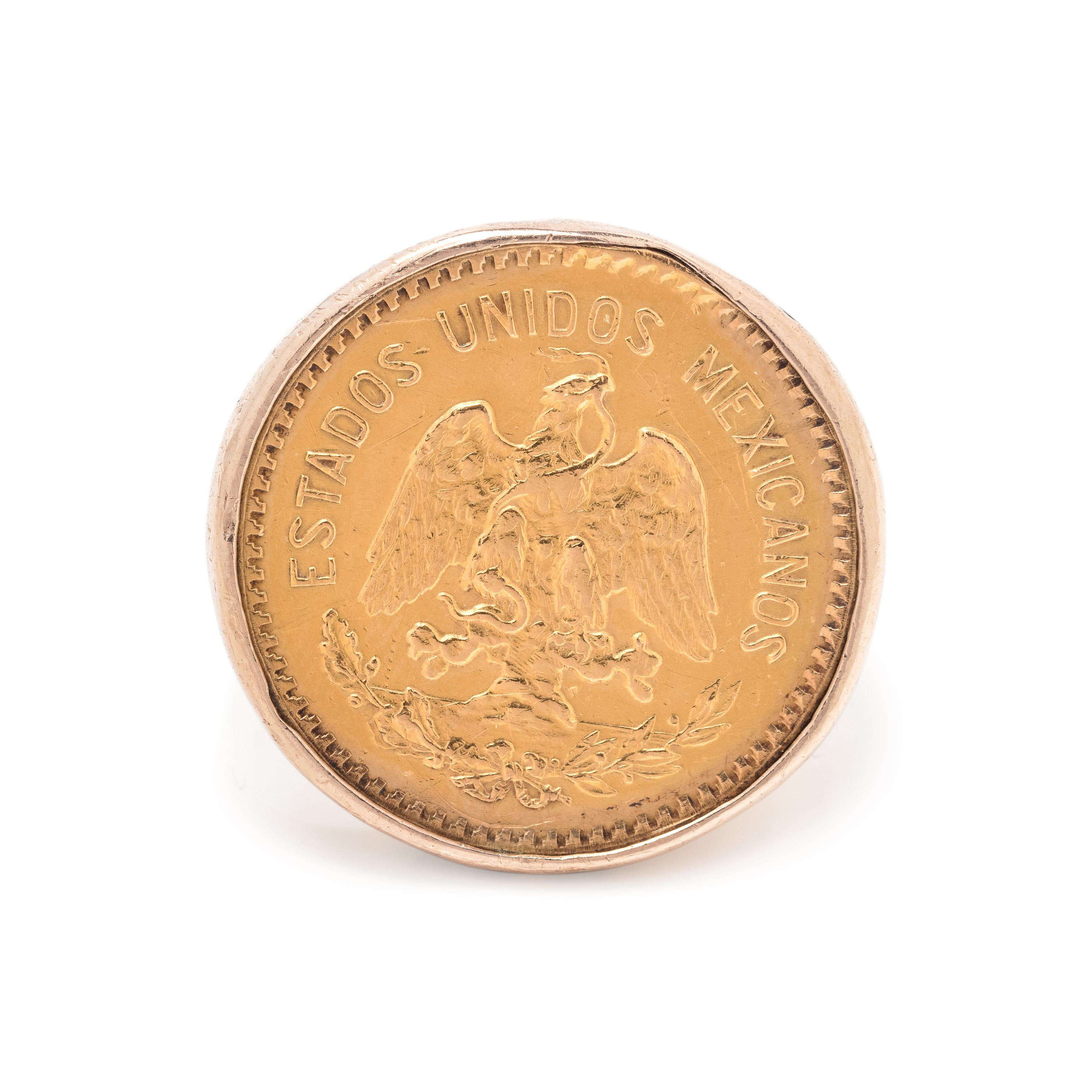 YELLOW GOLD AND COIN RING
