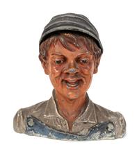 A Group of Five Cast Metal Figural Inkwells