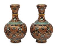 A Pair of Chinese Cloisonné Vases