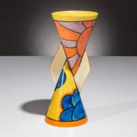 Clarice Cliff (English, 1899–1972) — Sunray pattern Yo Yo Vase