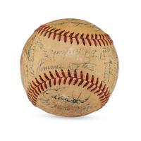 A 1951 Philadelphia Athletics Team Signed Autograph Baseball Featuring Connie Mack and Chief Bender (PSA Letter of Authenticity)