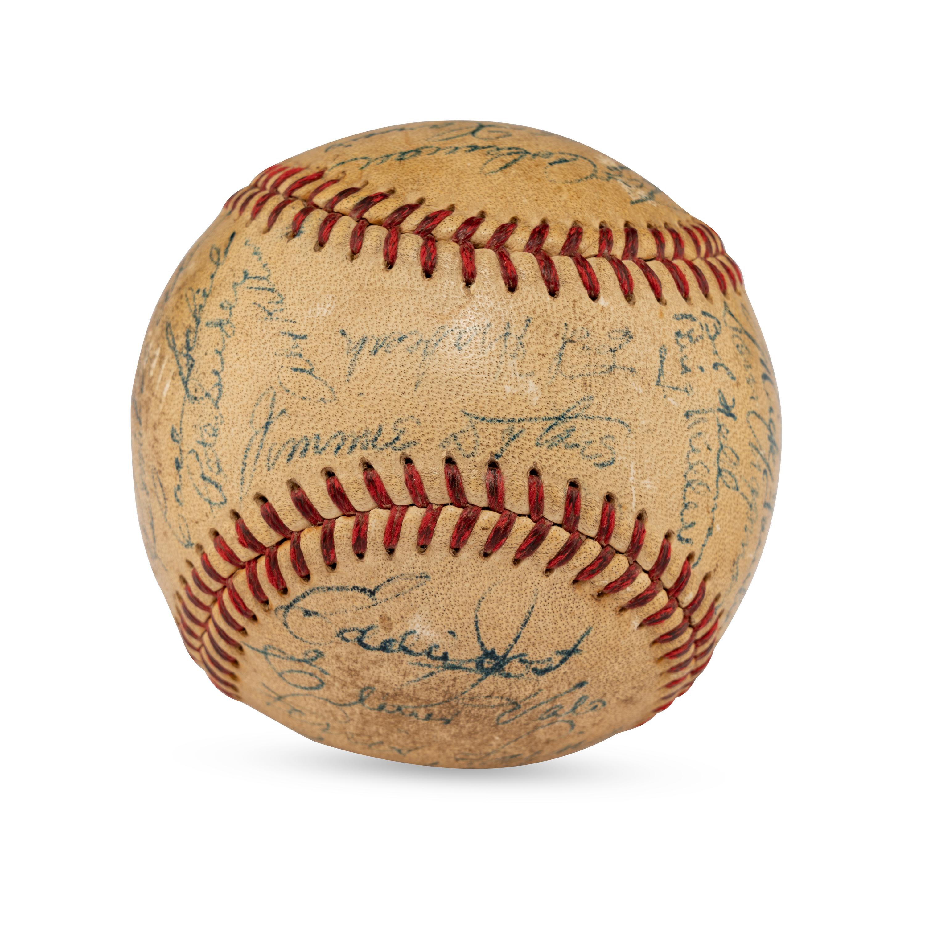 A 1951 Philadelphia Athletics Team Signed Autograph Baseball Featuring Connie Mack and Chief Bender (PSA Letter of Authenticity)