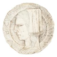 A Collection of Six Italian Marble Bas Relief Profile Portrait Plaques