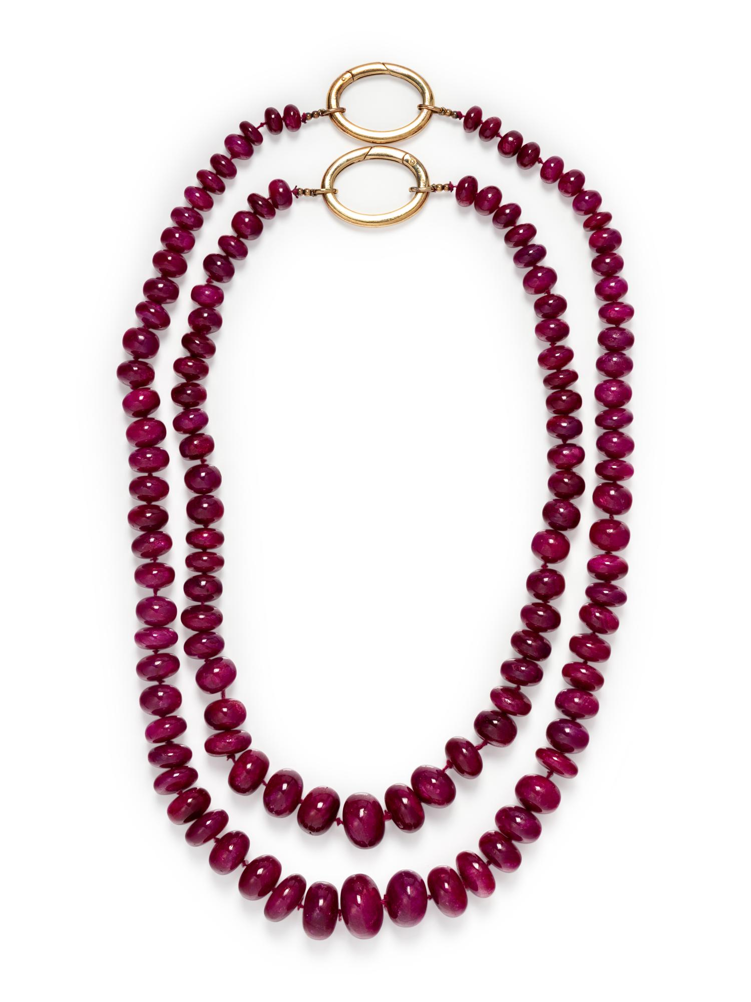 RUBY BEAD NECKLACE