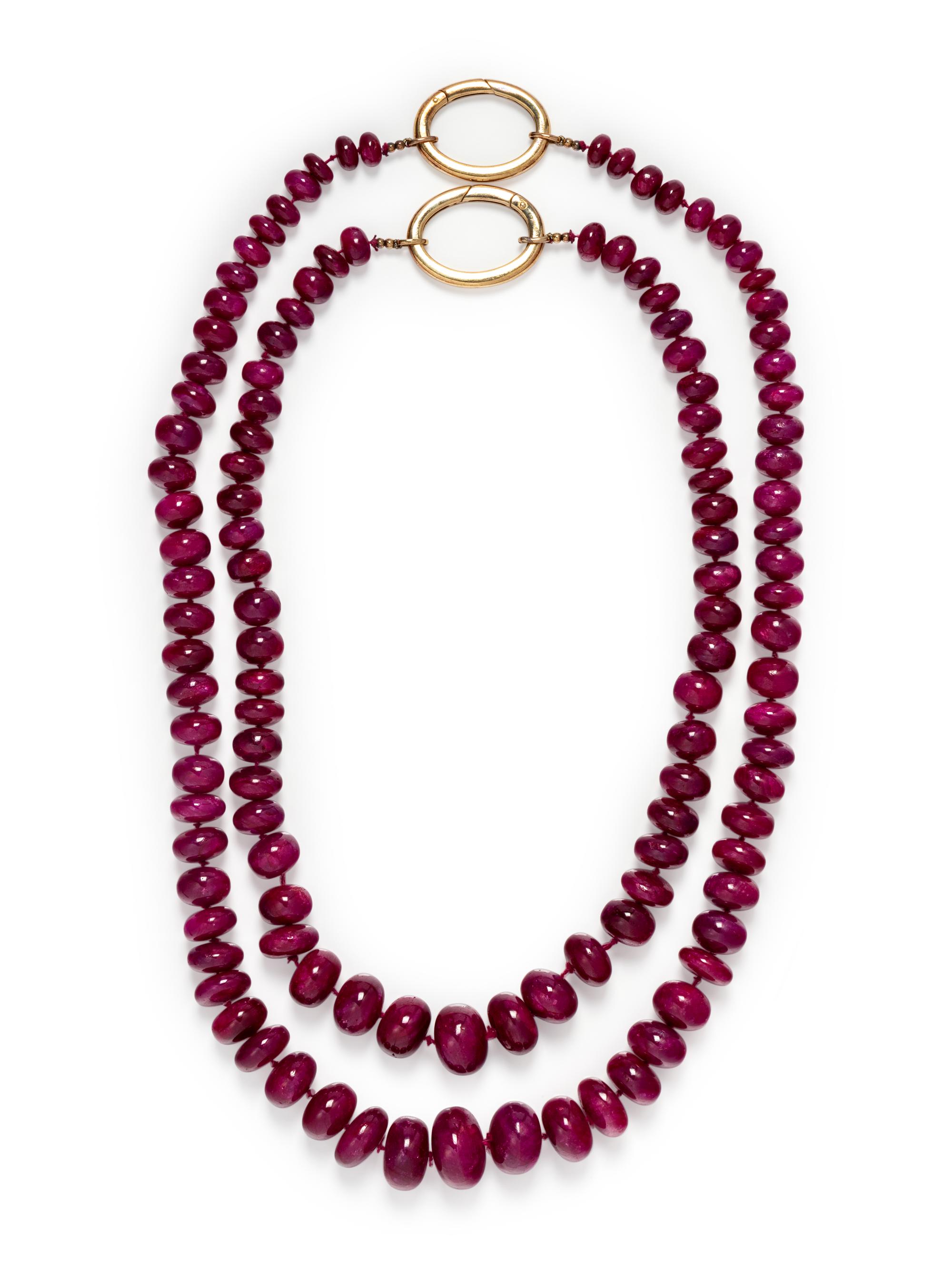 RUBY BEAD NECKLACE