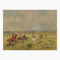 John Lewis Brown (British, 1829–1890) Cavaliers en Chasse