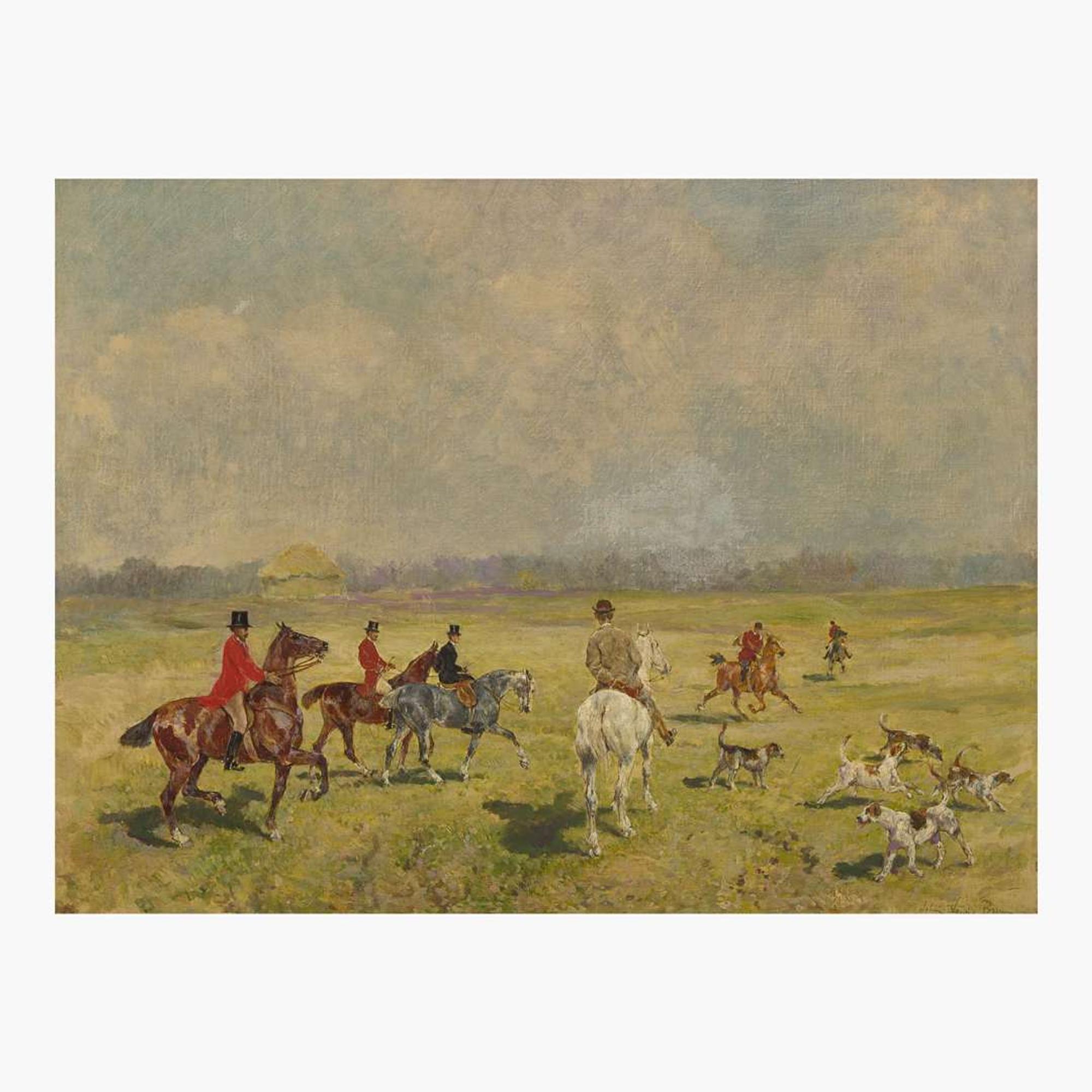 John Lewis Brown (British, 1829–1890) Cavaliers en Chasse