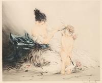 Louis Icart, (French, 1888-1950), Le bandeau (The Blindfold), 1922