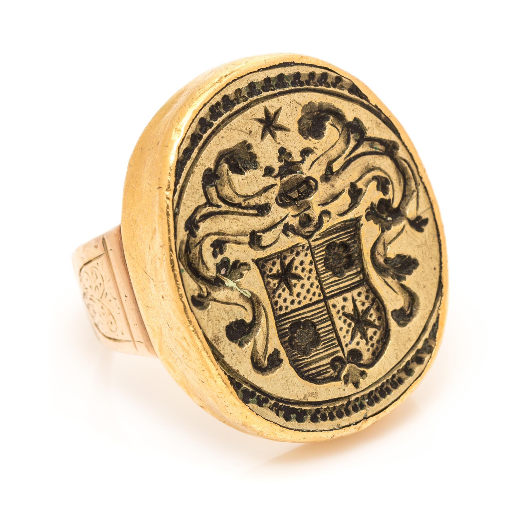 A Yellow Gold Signet Ring, 24.80 dwts.