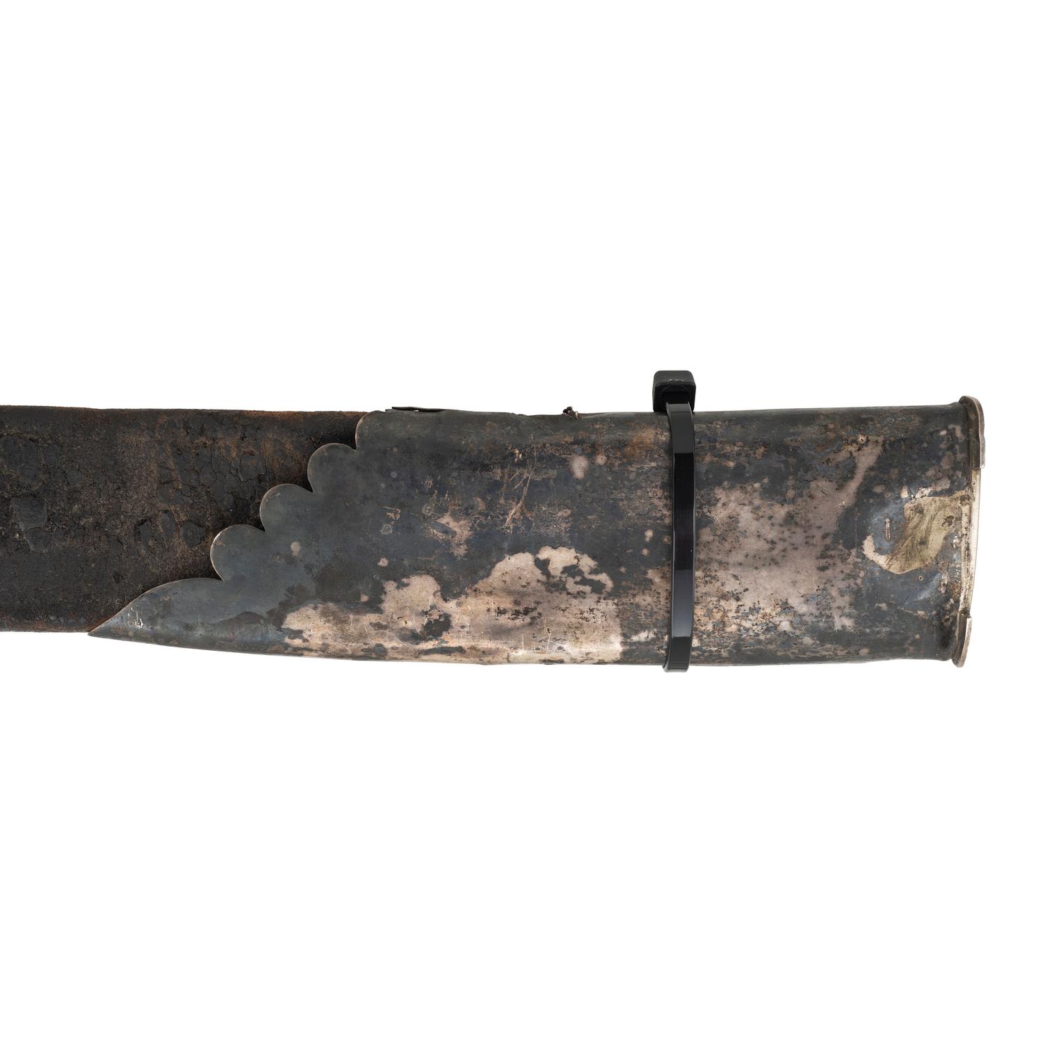 Philadelphia Bird's Head Pommel Silver Hilted Officer's Saber with Silver Mounted Leather Scabbard