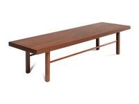 A Milo Baughman for Thayer Coggin Walnut Coffee Table