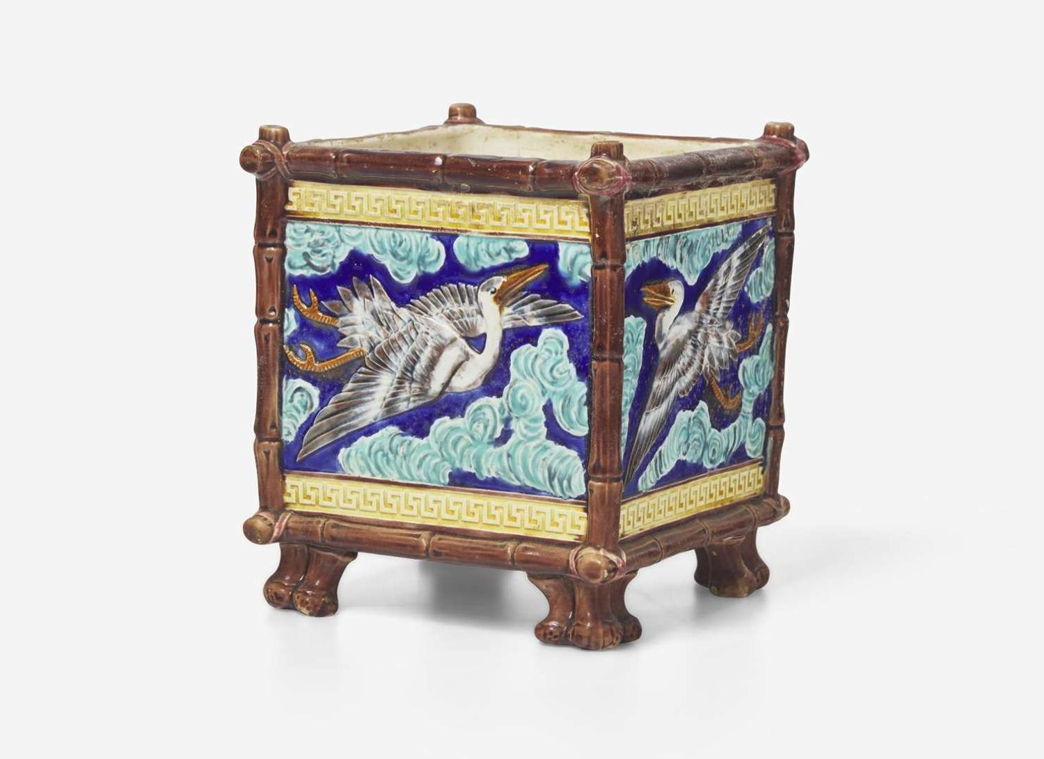 A Wedgwood Majolica Jardiniere, UK, 1876