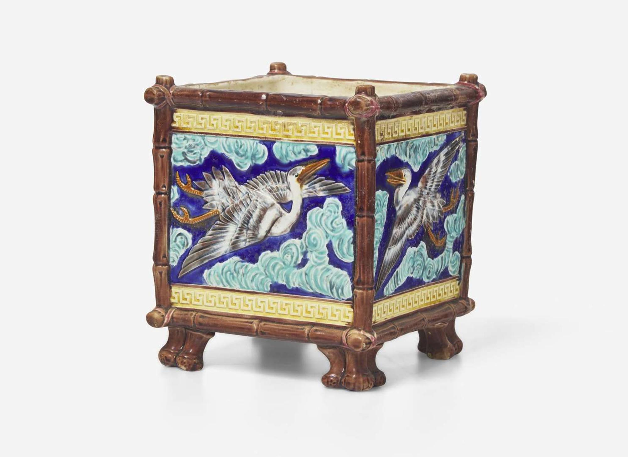 A Wedgwood Majolica Jardiniere, UK, 1876