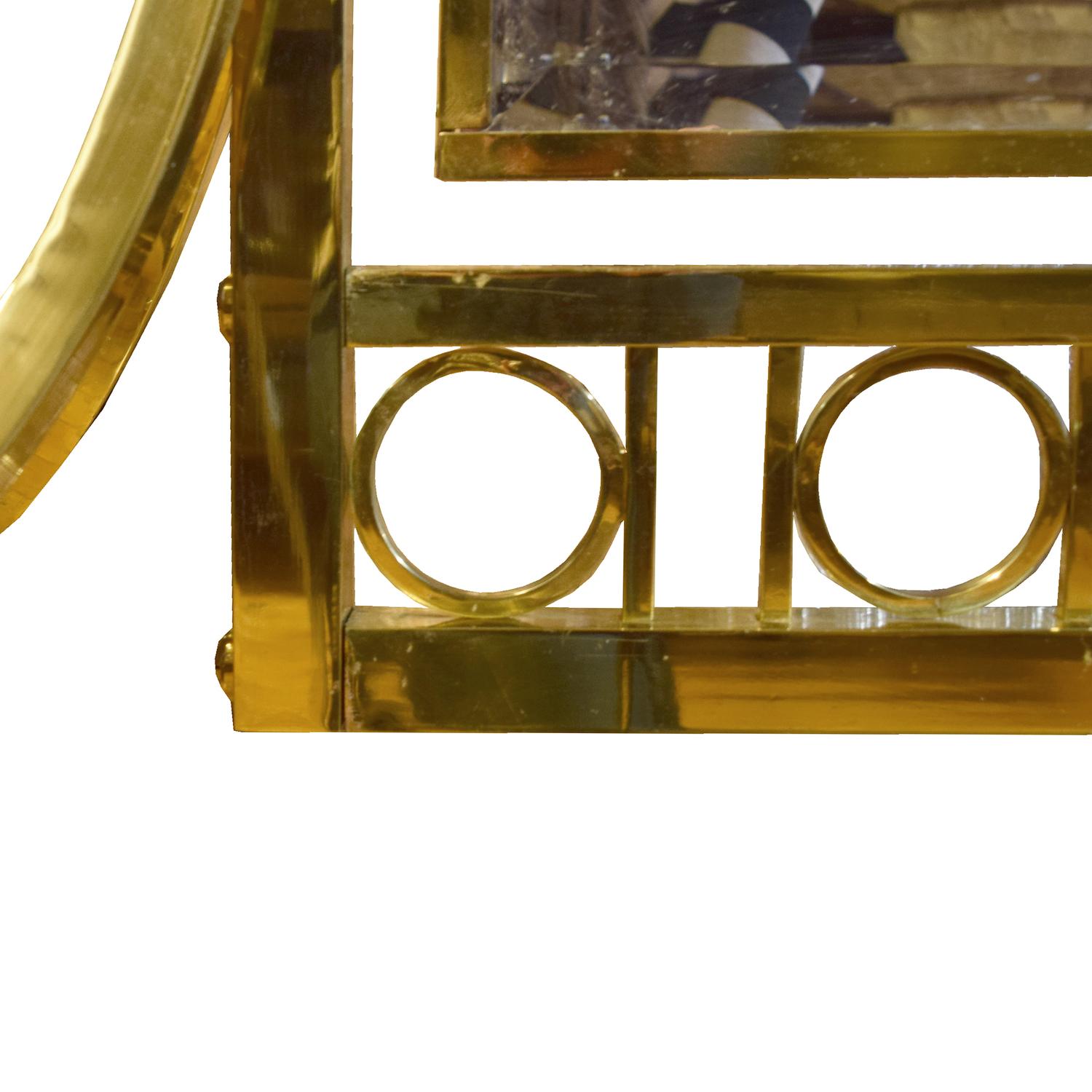 A Brass Dressing Mirror 46" W x 19" D x 76.5" H — France, Circa 1930