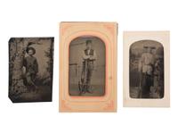 [WESTERN AMERICANA]. 16 photographs of cowboys, armed subjects, and other curious characters.
