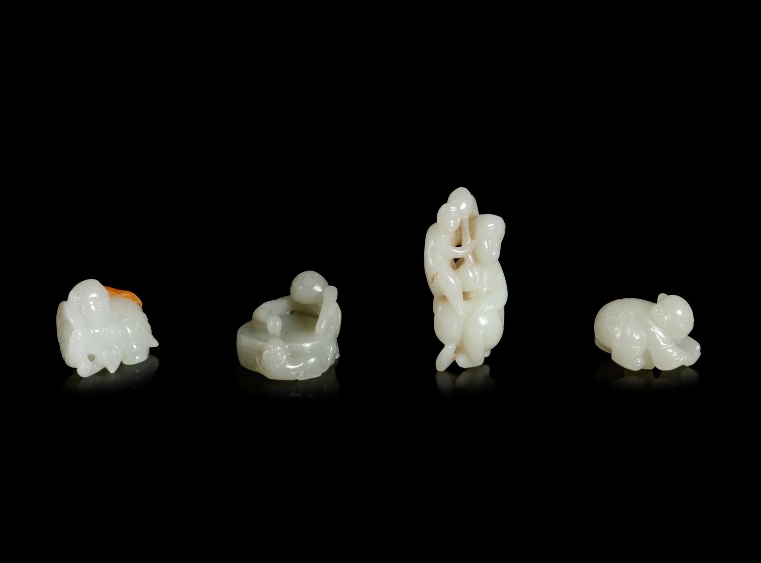 Four Chinese Jade Figures