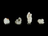 Four Chinese Jade Figures