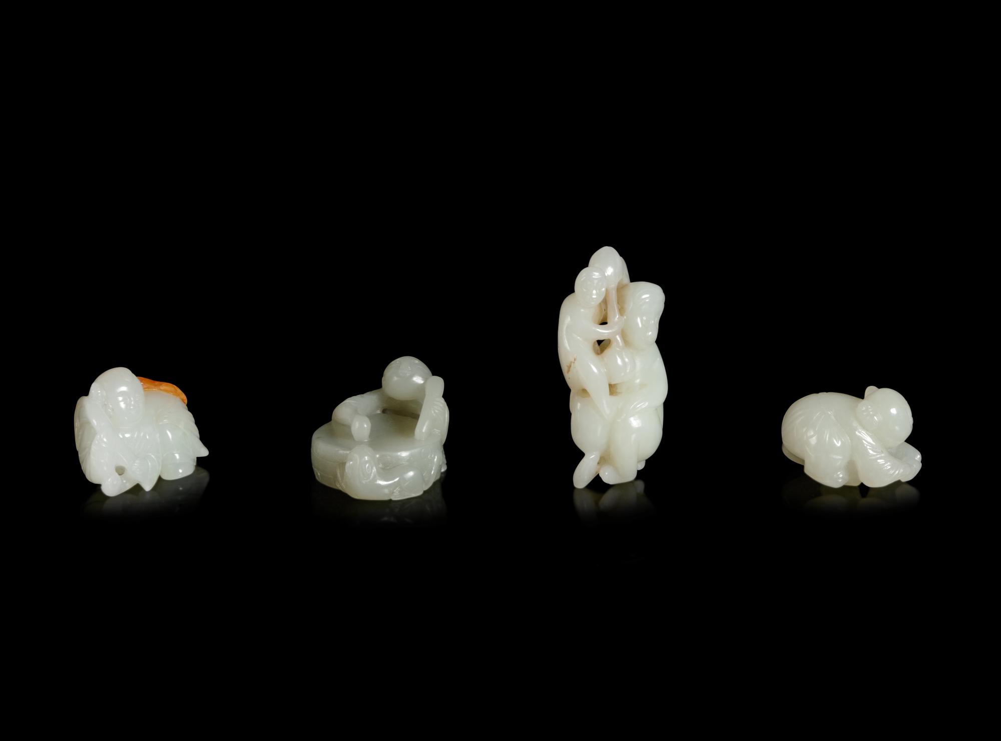 Four Chinese Jade Figures