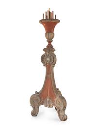 An Italian Painted Torchère Base