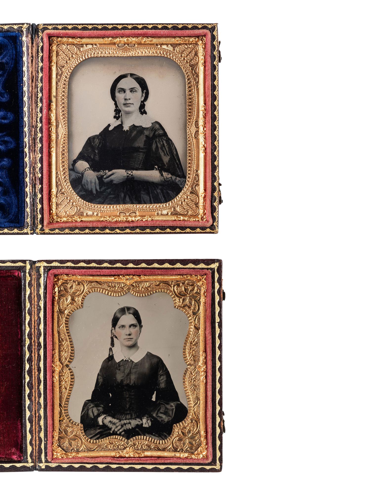 [EARLY PHOTOGRAPHY]. 7 cased images, incl. possible Civil War veteran Joseph H. Eakin, 32nd OVI.